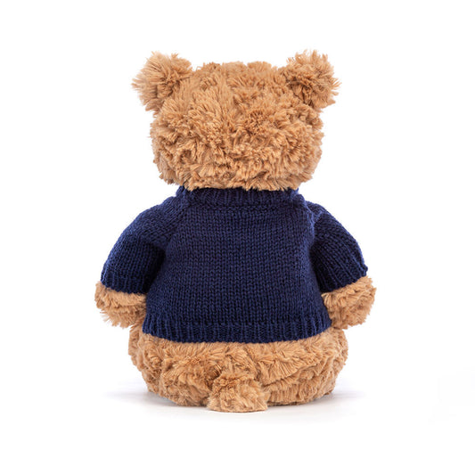 Bartholomew Bear With Personalized Navy Jumper - US 7743