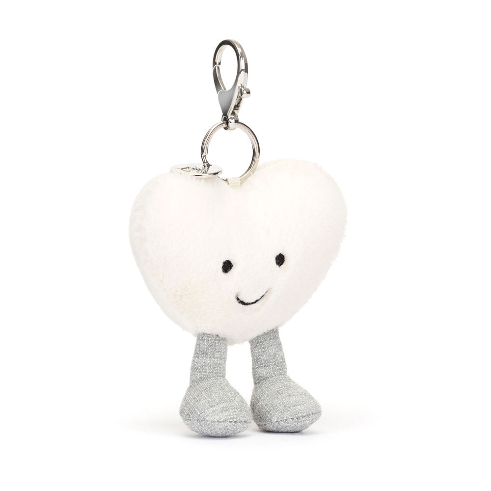 Amuseables Cream Heart Bag Charm - US 7624