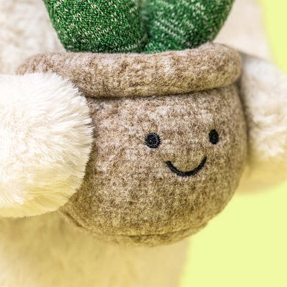 Cream Bunny With Plant - US 5826