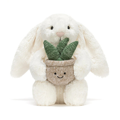 Cream Bunny With Plant - US 5826
