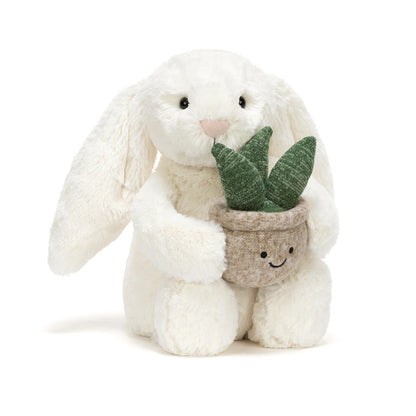 Cream Bunny With Plant - US 5826