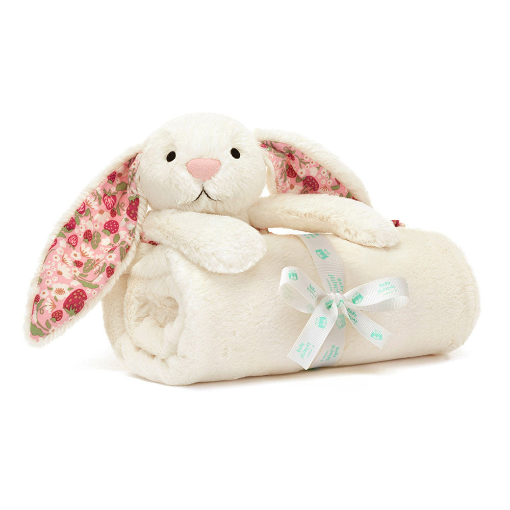Blossom Cream Bunny 'Berry' Blankie - US 0415