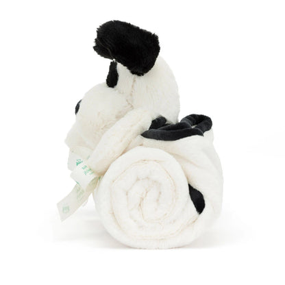 Bashful Black & Cream Puppy Blankie - US 8296