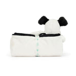 Bashful Black & Cream Puppy Blankie - US 8296