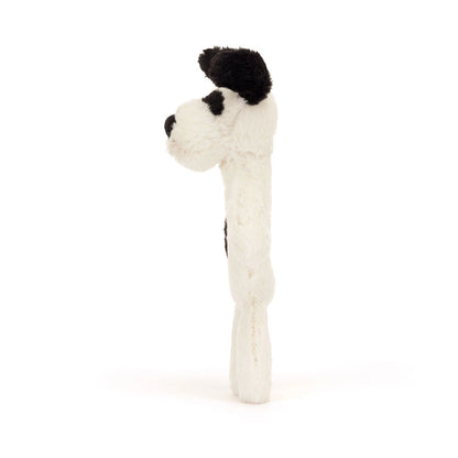 Bashful Black & Cream Puppy Ring Rattle - US 6079