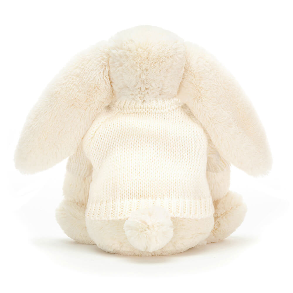 Bashful Cream Bunny With Personalized Cream Jumper - US 1265