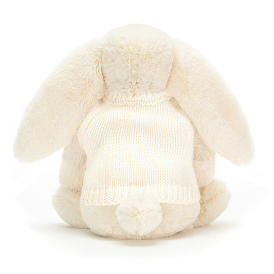 Bashful Cream Bunny With Personalized Cream Jumper - US 1265