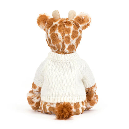 Bashful Giraffe With Personalized Cream Jumper - US 5957
