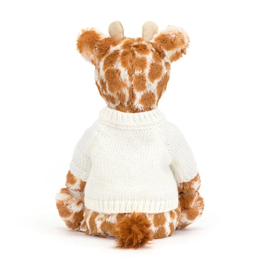 Bashful Giraffe With Personalized Cream Jumper - US 5957