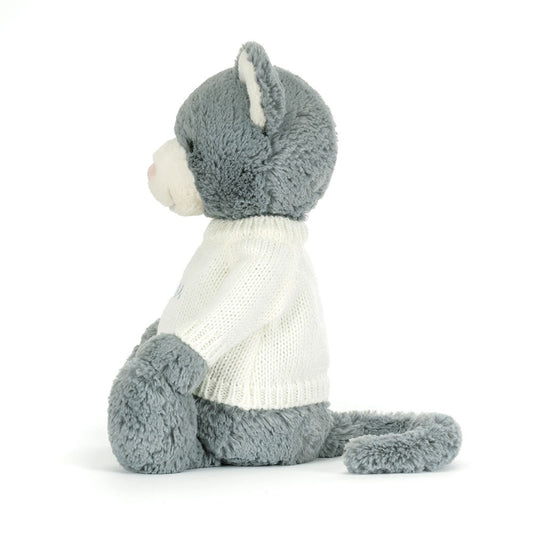 Bashful Kitten With Personalized Cream Jumper - US 5819