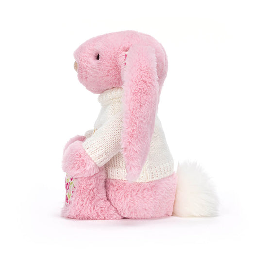 Blushkin Blossom Luxe Bunny With Personalized Cream Jumper - US 2645