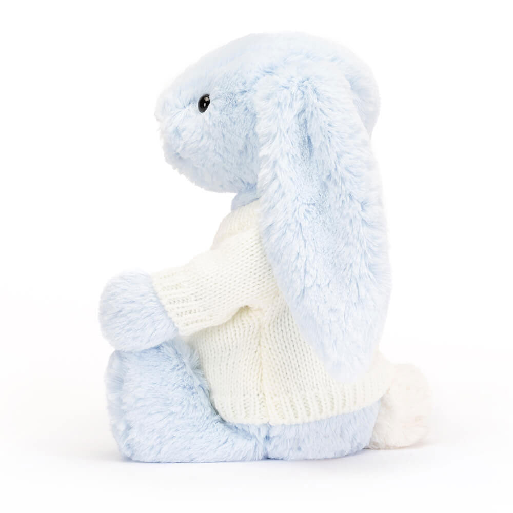 Bashful Blue Bunny With Personalized Cream Jumper - US 5947