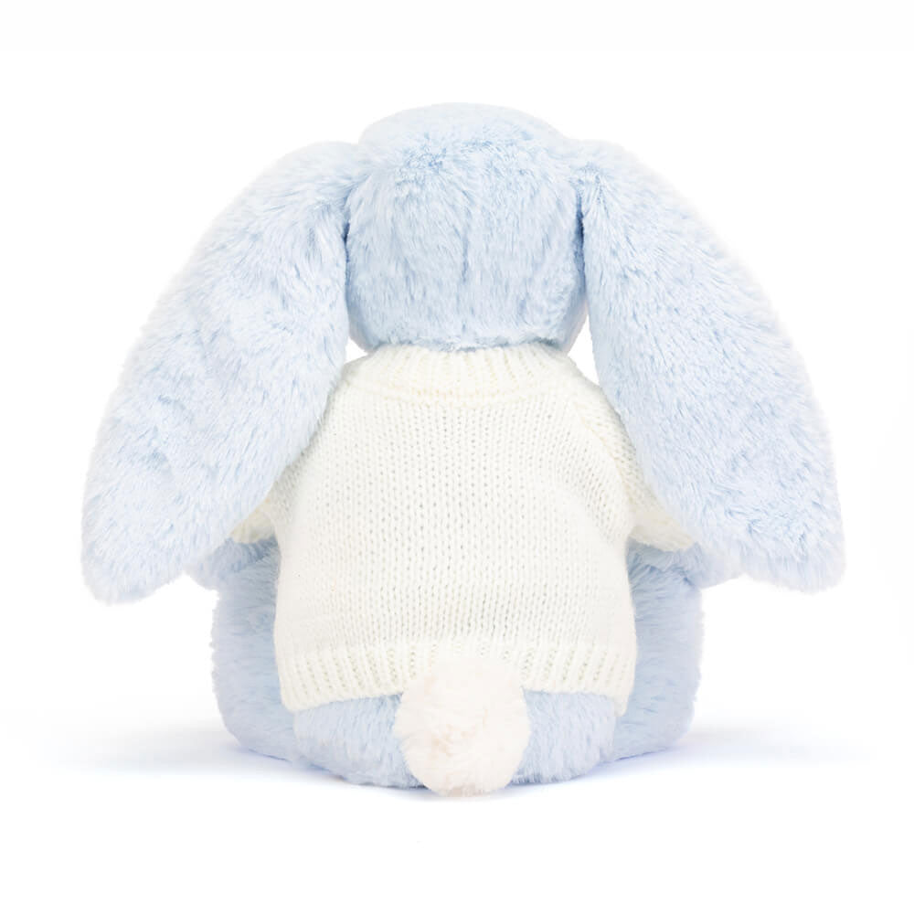 Bashful Blue Bunny With Personalized Cream Jumper - US 5947