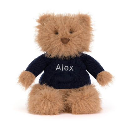 Bartholomew Bear Bouffant With Personalized Navy Jumper - US 6770