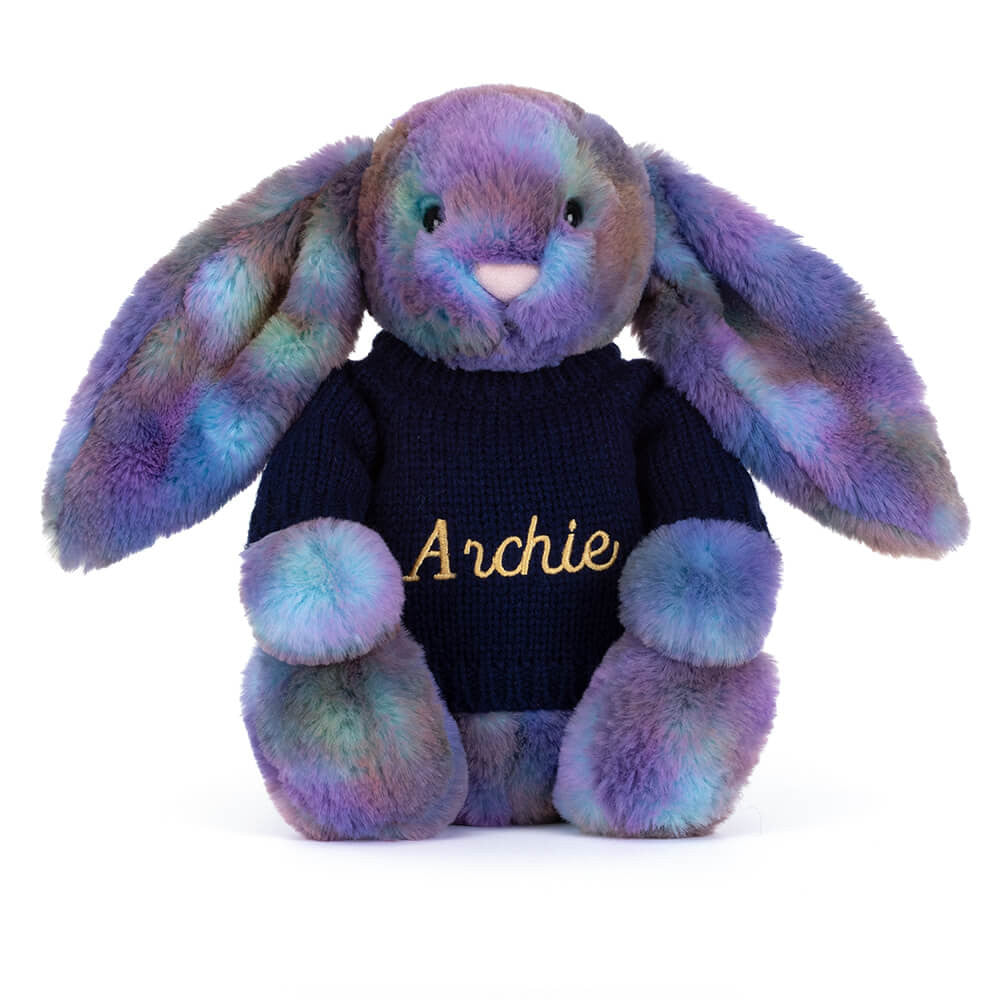 Zodihop Luxe Bunny With Personalized Navy Jumper - US 4309