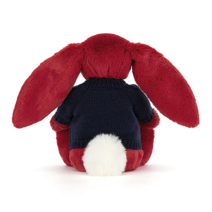 Bashful Luxe Bunny Scarlett With Personalized Navy Jumper - US 6050