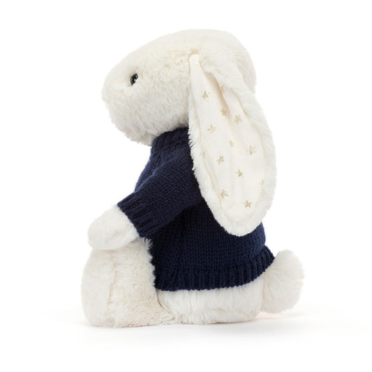 Bashful Twinkle Bunny With Personalized Navy Jumper - US 1325