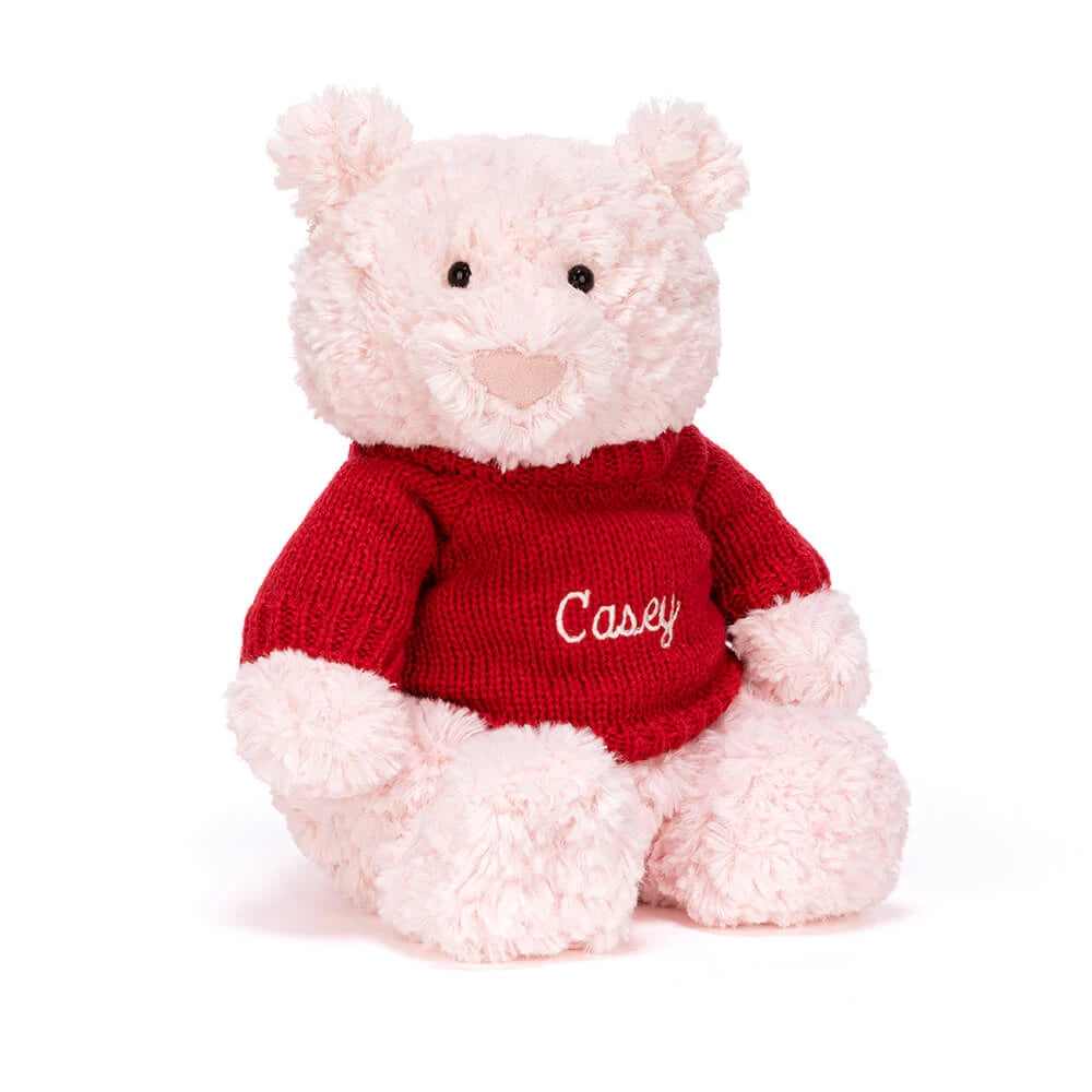 Leola Bear With Personalized Red Jumper - US 1900