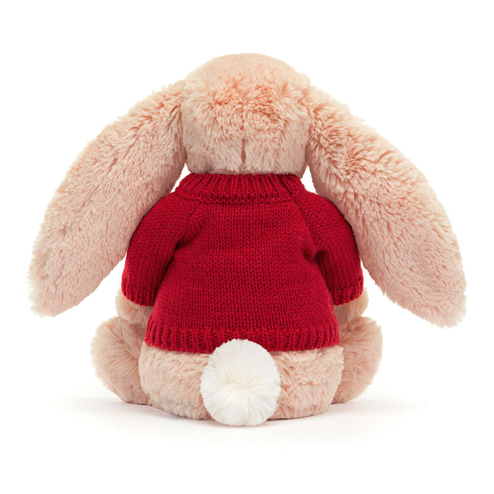 Bashful Blush Bunny With Personalized Red Jumper - US 8610