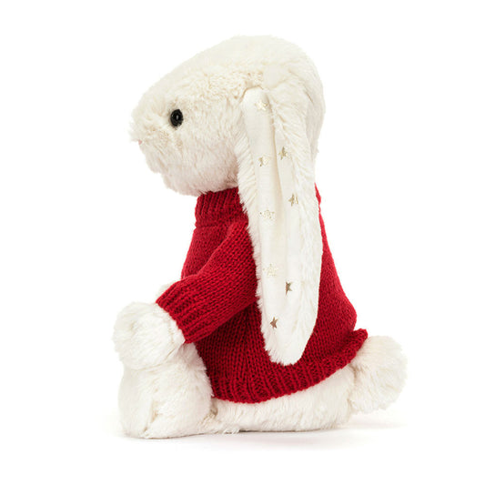 Bashful Twinkle Bunny With Personalized Red Jumper - US 0189