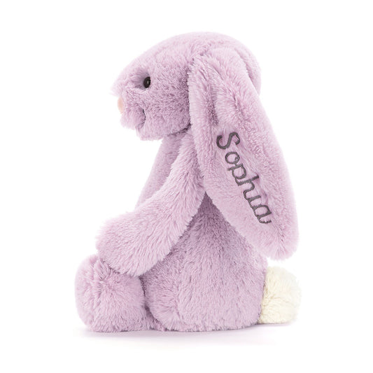 Personalized Bashful Lilac Bunny Medium - US 6595