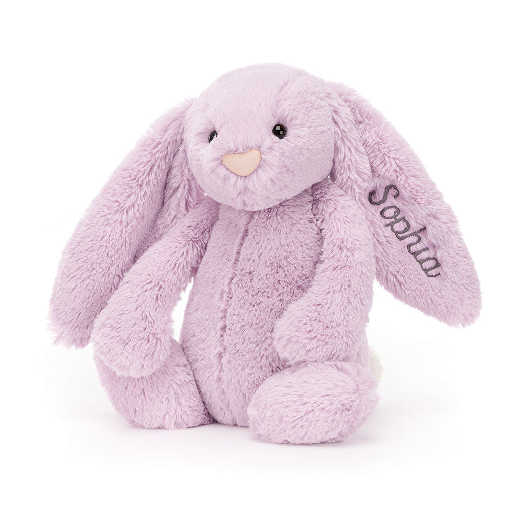 Personalized Bashful Lilac Bunny Medium - US 6595