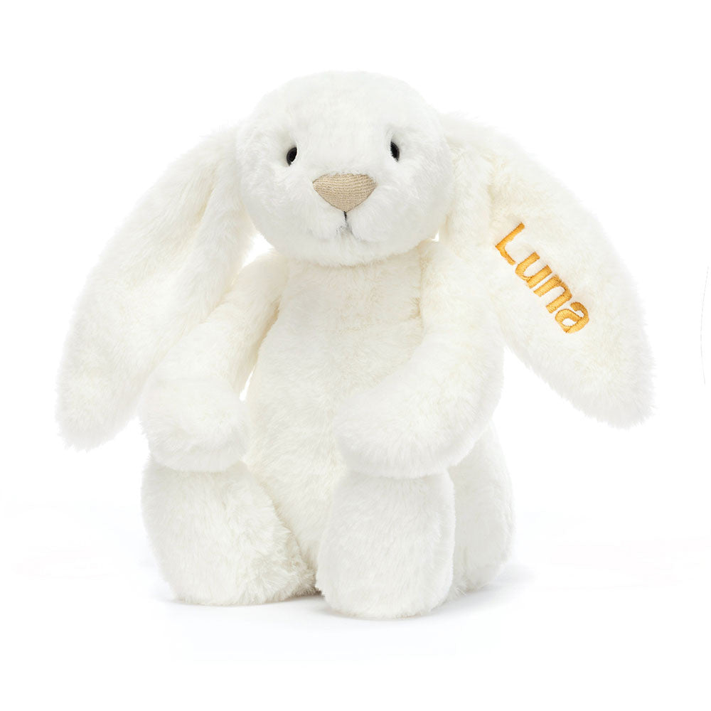 Personalized Bashful Luxe Bunny Luna Medium - US 0795