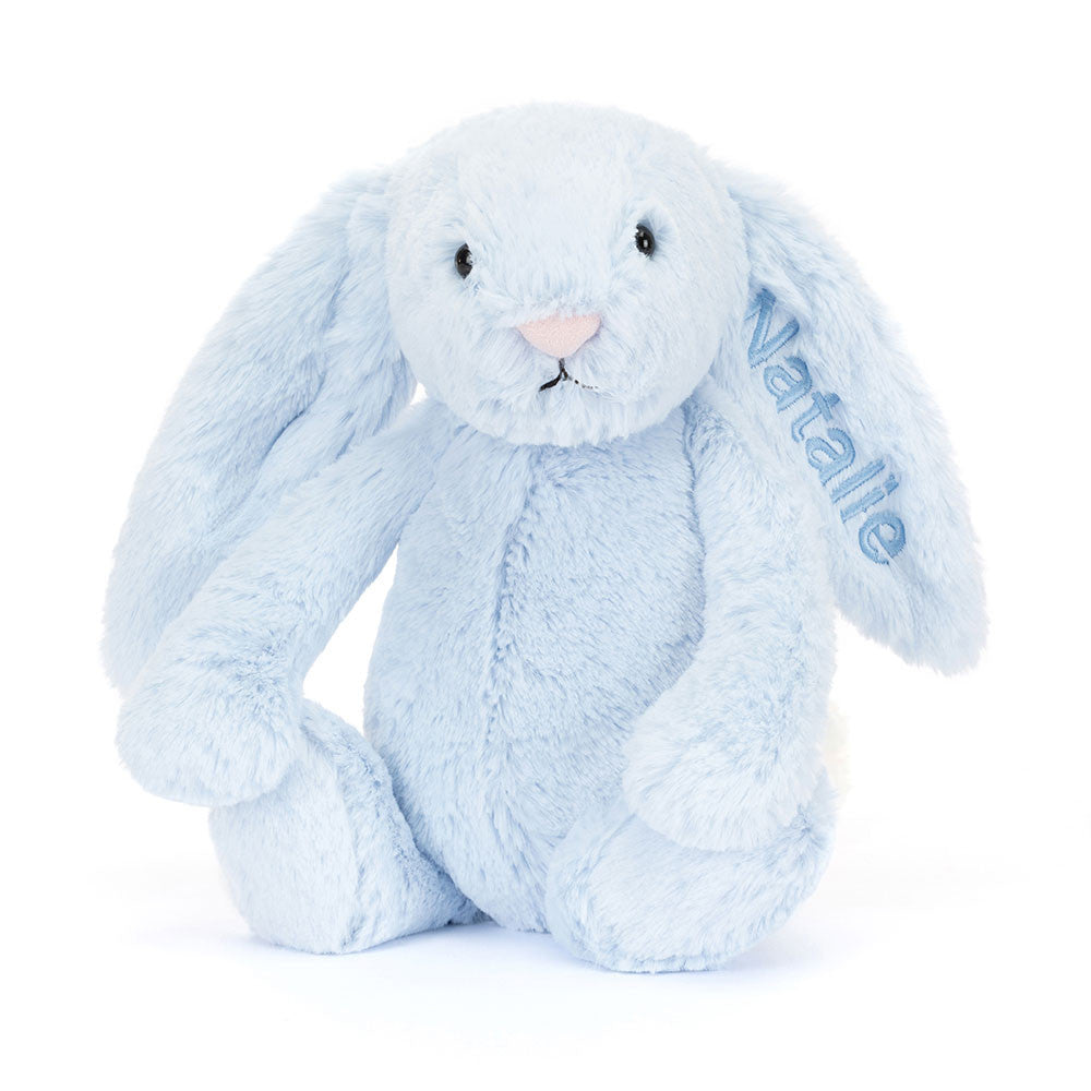 Personalized Bashful Blue Bunny Medium - US 8087